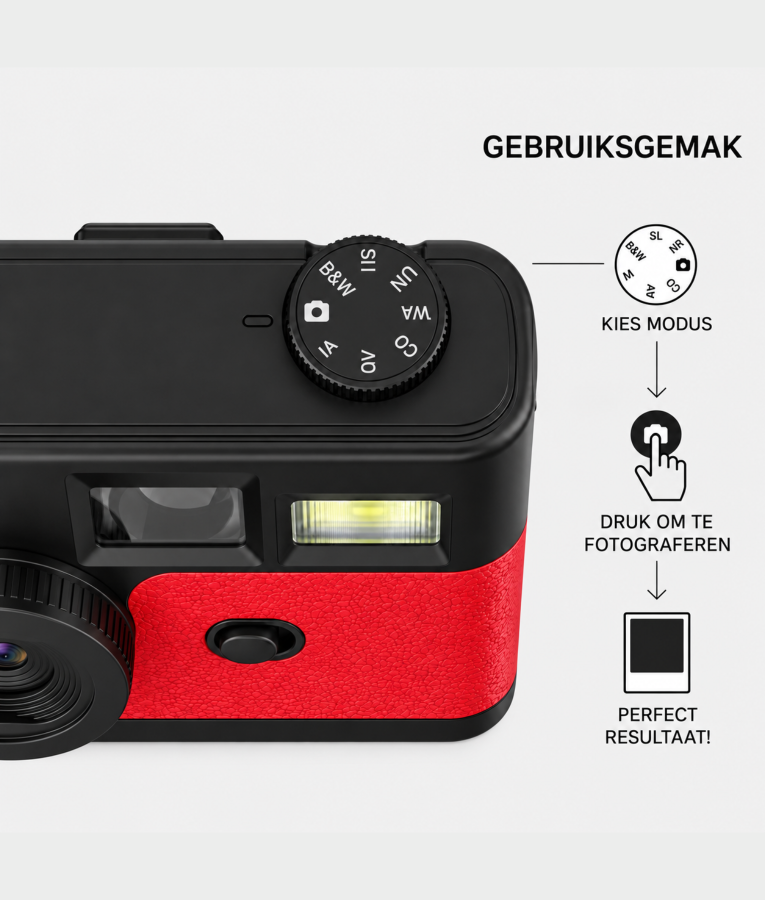 Rode FestiSnap retro camera met draaiknop voor de filters