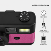 Roze FestiSnap retro camera met draaiknop voor de filters