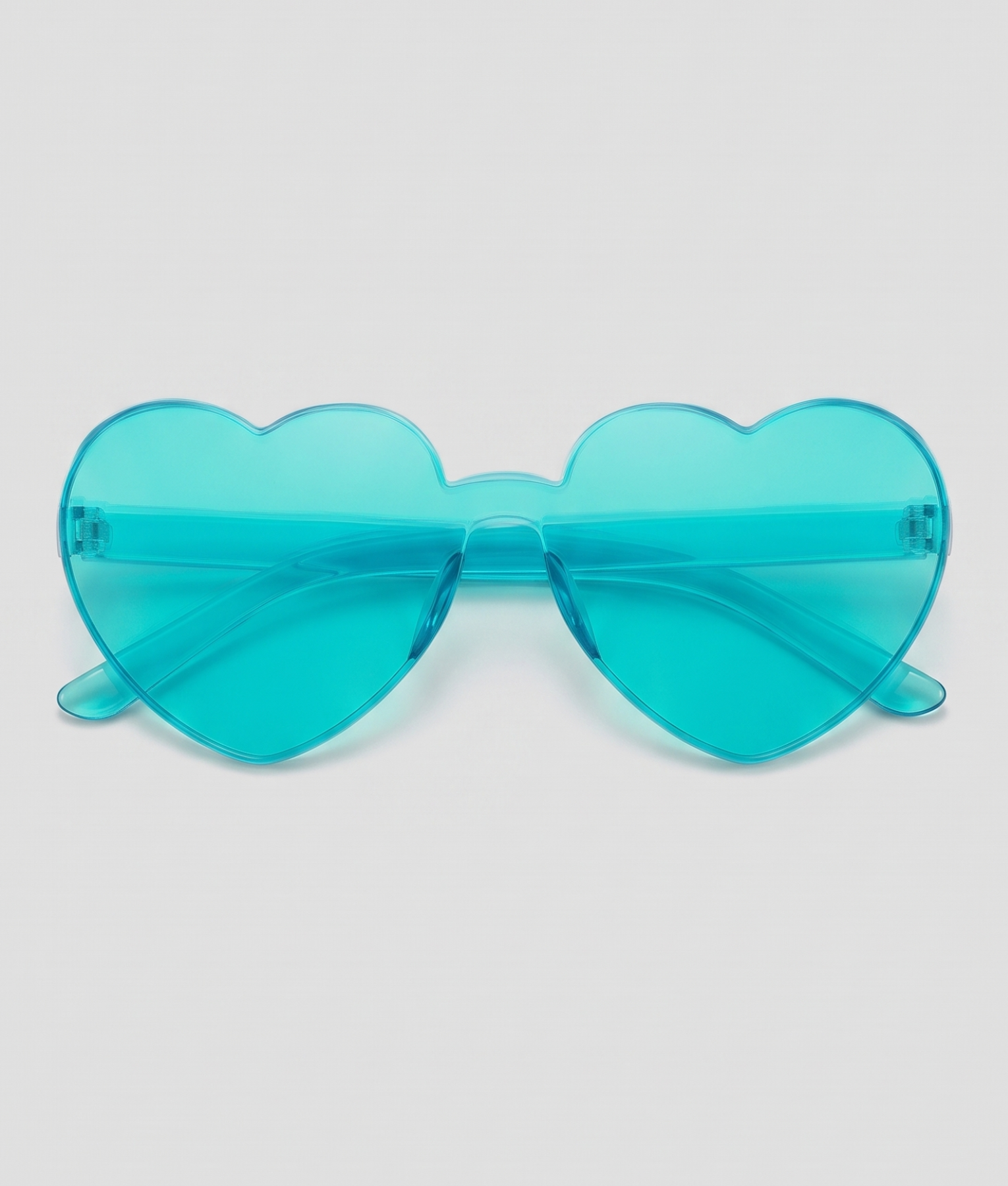 Hartjesbril, montuur blauw, glas blauw