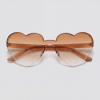 Hartjesbril, montuur bruin, glas bruin