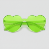 Hartjesbril, montuur groen, glas groen