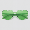 Hartjesbril, montuur groen, glas groen