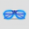 LED Bril, bril met blauw montuur en blauw glazen