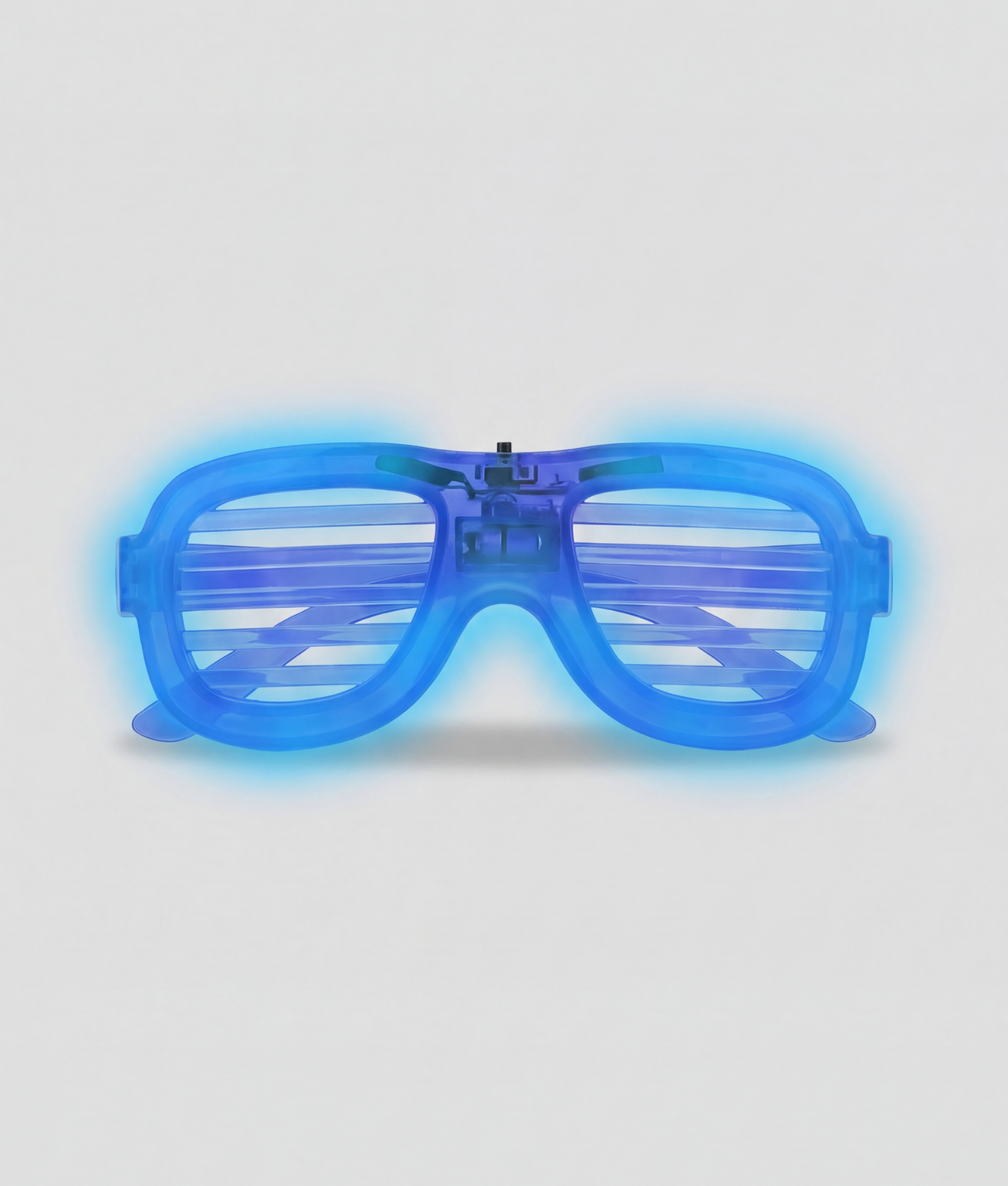 LED Bril, bril met blauw montuur en blauw glazen