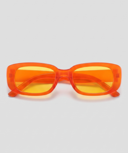 Orange rave transparant, montuur oranje, glas oranje