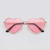 Pink heart, bril met goud montuur en roze glazen