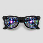 Spacebril firework, montuur zwart, glas firework effect