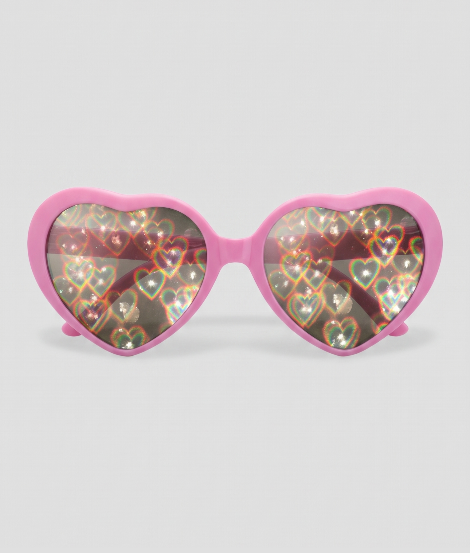 Spacy, montuur roze, glas hartjes effect