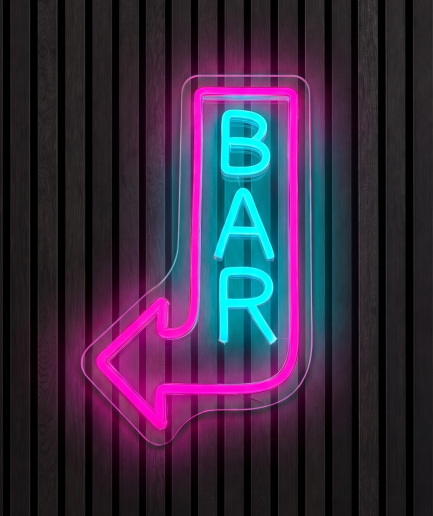 Bar mit Neonbeleuchtung