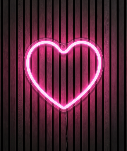 Herz aus Neon-Beleuchtung
